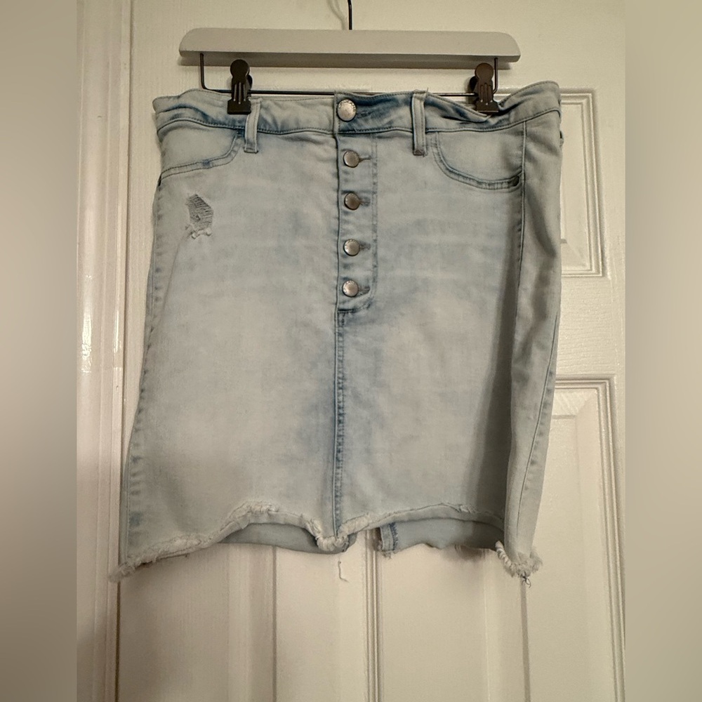 CP Jeans Light Blue Denim Skirt medium Anthropologie $88